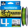 Леска плетёная SHIMANO KAIRIKI 4 PE 150 м разноцветная 0,06 мм 4,4 кг LDM54TE0606015M